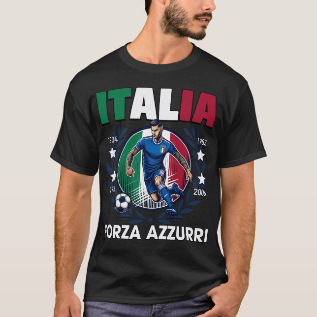 T-shirt Italia 4 étoiles Campioni del Mondo (Devant)