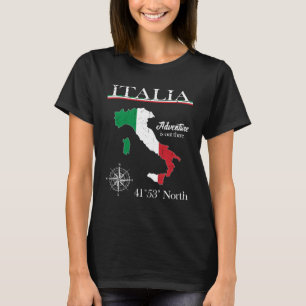 T-shirt Italia Adventure est là Italie Drapeau Italien