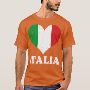 T-shirt Italia Drapeau Coeur Italie Italien
