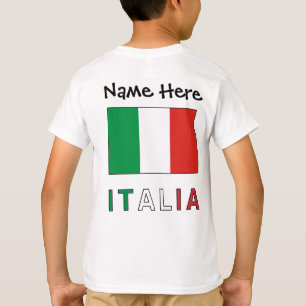 T-shirt Italia et Drapeau Italien avec Votre Nom