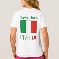 Italia et Drapeau Italien Personnalisation Verte
