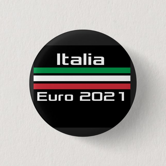T - Shirt Italia Euro 2021 Button (Vorderseite)