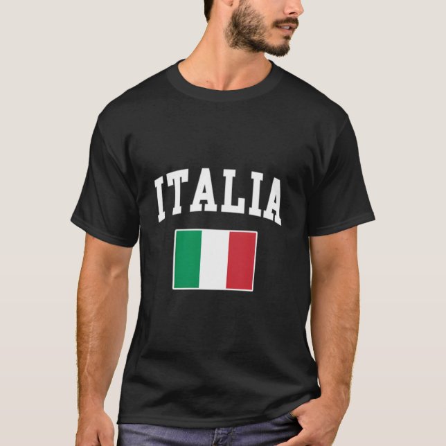 T-shirt Italia Flag Italy Italian Italiano Family (Devant)