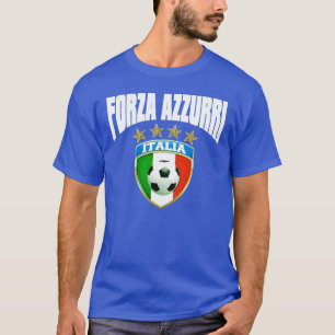T-shirt Italia Football 4 étoiles Forza Azzurri