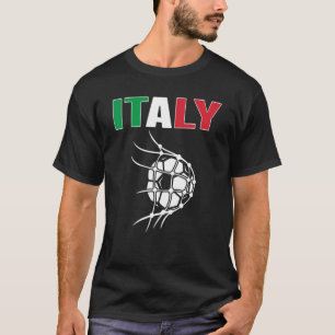 T-shirt Italie Bal De Football En Objectif Net Soutien Pie