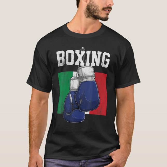 T-shirt Italie Boxer Gants Boxer Boxer Drapeau italien (Devant)
