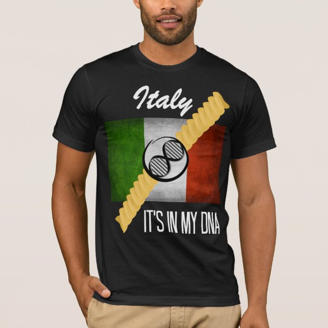 T-shirt Italie C'est dans mon ADN Molecule Drapeau Italien (Devant)