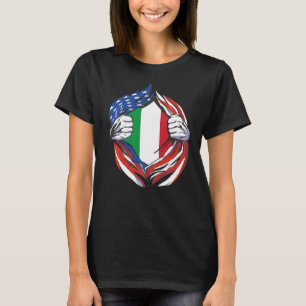 T-shirt Italie Drapeau Américain Fier de mon héritage ital