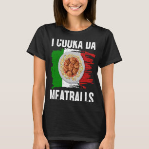 T-shirt Italie Drapeau Italien Racines Foody I Cooka Da Me
