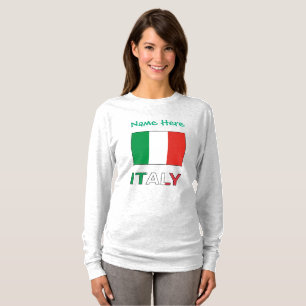 T-shirt Italie Drapeau Italien Vert Personnalisation