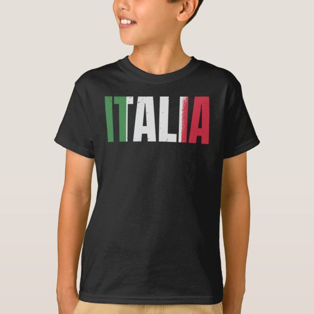 T-shirt Italie fans drapeau italien Italia football soccer (Devant)