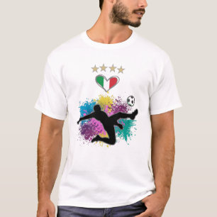 T-shirt Italie Football Fan Chemise Drapeau de football