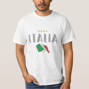 T-shirt Italie Football Fan Shirt Drapeau
