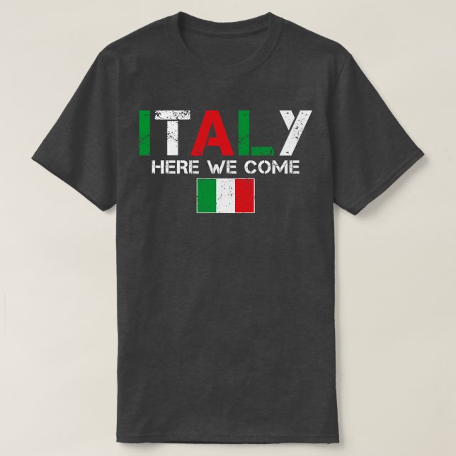 T-shirt Italie Ici Nous Venons Retrouver Vacatio Familial  (Design devant)
