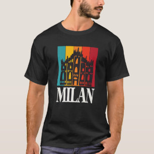 T-shirt Italie Milan Avec Milan Cathédrale Dom De Milan