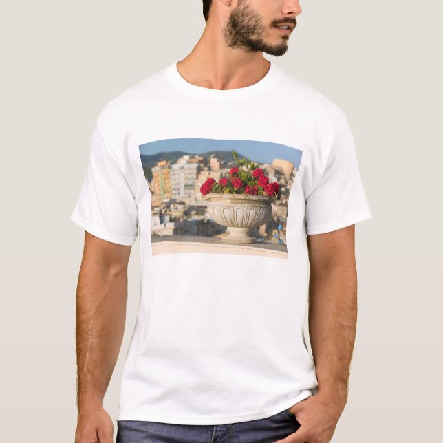 T-shirt Italie, Sicile, Termini Imerese, Vue & Fleurs (Devant)