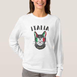 T-shirt Italie Soccer Chat Mascotte drapeau italien