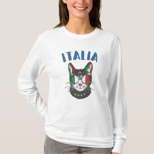 T-shirt Italie Soccer Chat Mascotte drapeau italien