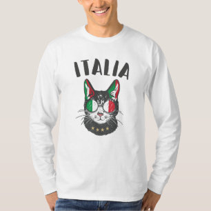 T-shirt Italie Soccer Chat Mascotte drapeau italien
