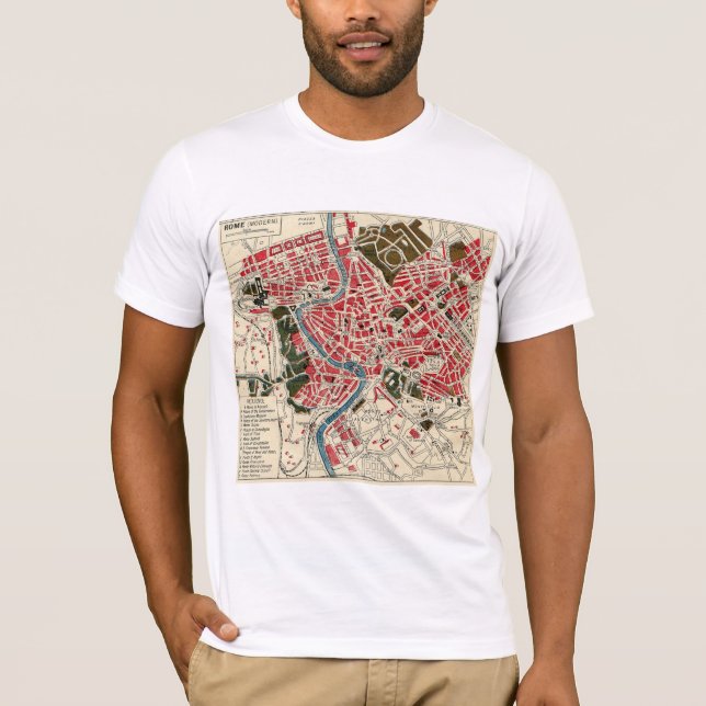 T-shirt Italie vintage Carte des Roms Rome (Devant)