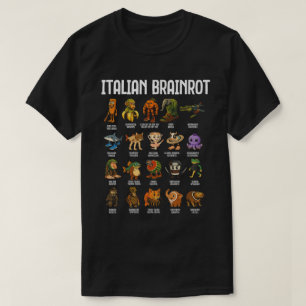 T-shirt Italien Brainrot Mème drôle Caractère Art