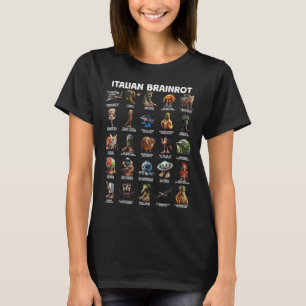 T-shirt Italien Cerveau Rot Italien Brainrot Drôle Mèmes T