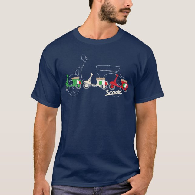 T-shirt italien de scooter (Devant)