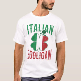 T-shirt Italien Hooligan Italie Drapeau Shamrock St patric