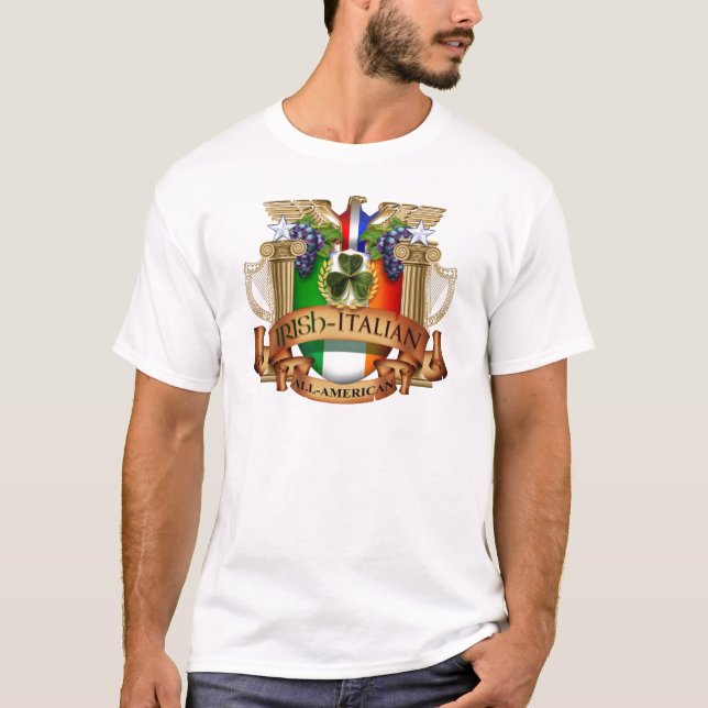 T-shirt Italien irlandais tout américain (Devant)
