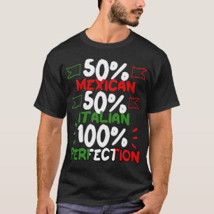T-shirt Italien Mexicain Fierté Patrimoine Funny Gift Lat