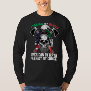 T-shirt Italien Par Blood American Par Birth Patriot Par C