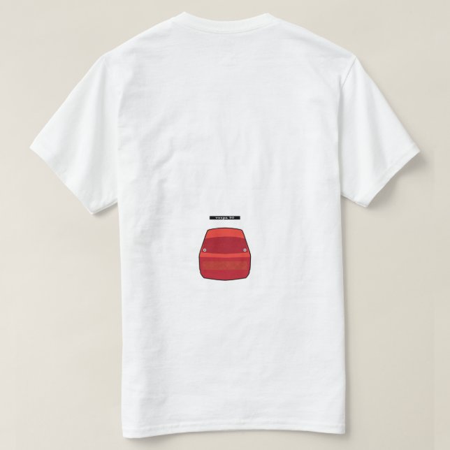 T - Shirt Italienischer Motorroller: Hornabdeckung (Design Rückseite)