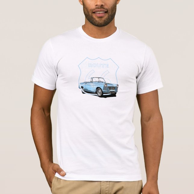 T-shirt Itinéraire 1966 convertible de Triumph Herald 66 (Devant)