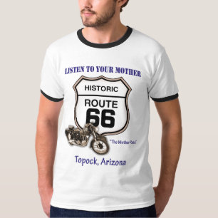T-shirt Itinéraire 66 de Topock--Écoutez votre mère