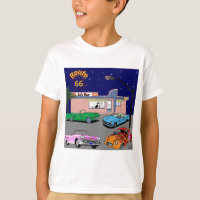 itinéraire 66 de wagon-restaurant des années 1950