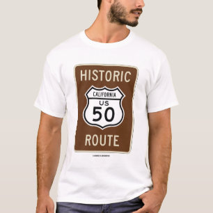 T-shirt Itinéraire historique de la Californie USA 50