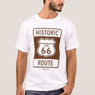 T-shirt Itinéraire historique des USA 66 (signe de