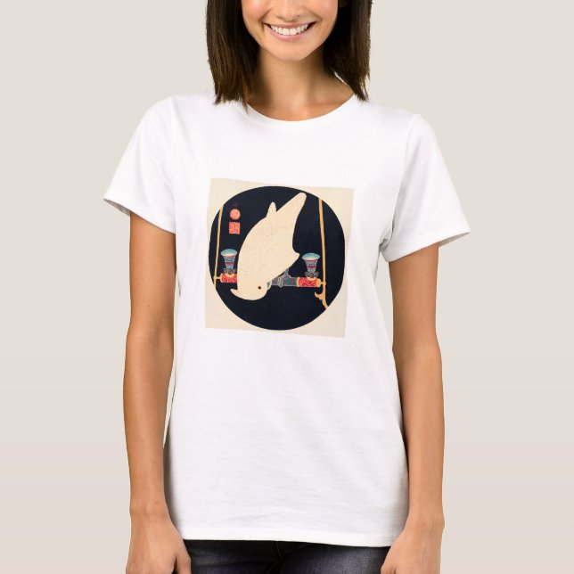 T-SHIRT: ITŌ JAKUCHU: EIN WEISSES MACAW T-Shirt (Vorderseite)
