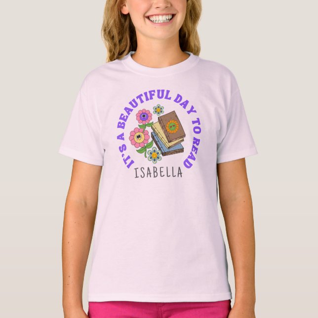T-shirt It's A Beautiful Day to Read Kids Back to School (Devant)
