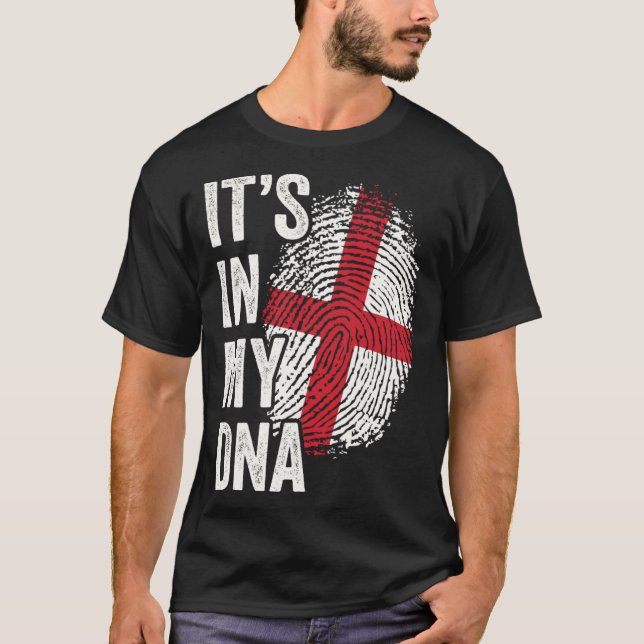 T-shirt ITS DANS MON ADN Angleterre Drapeau Anglais Racine (Devant)