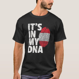 T-shirt IT's IN MY DNA Austrian Austria Flag T Gift Men Wo