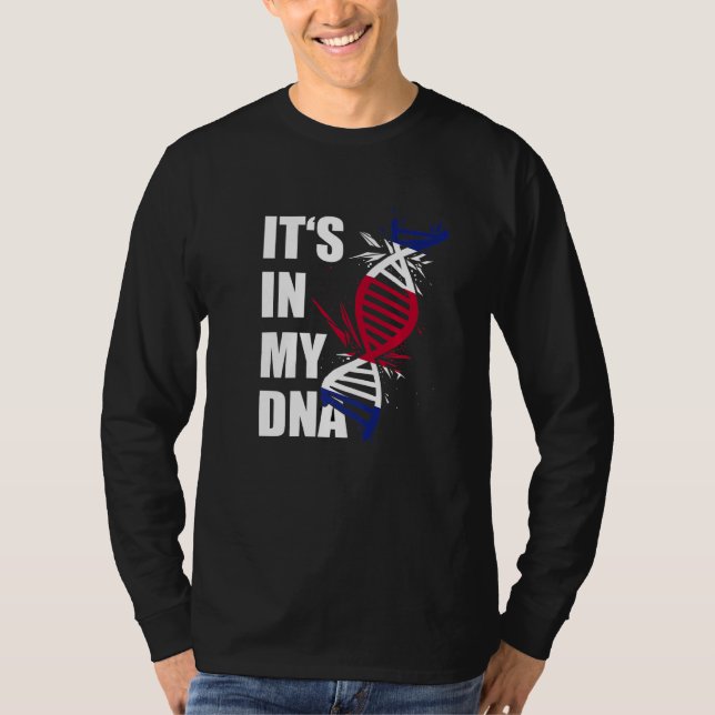 T-shirt It's In My DNA Costa Rican Roots Costa Rica Pride  (Devant)
