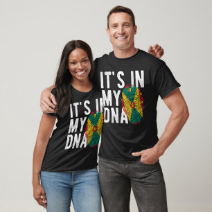 T-shirt It's in my DNA Grenada Flag Fingerprints