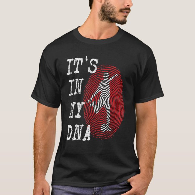 T-shirt IT'S IN MY DNA Soccer Player Fingerprint Graphic D (Devant)