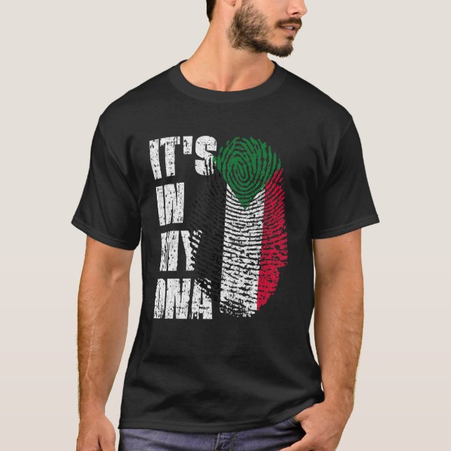 T-shirt IT's IN MY DNA Sudan Flag South Sudanese (Devant)