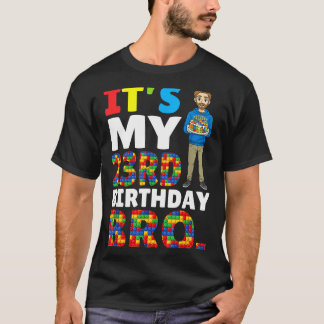 T-shirt Its My 23rd Birthday Bro Boy Cake Building Blocks 