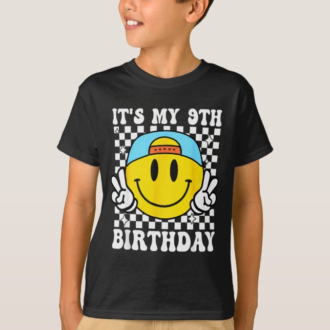 T-shirt It's My 9th Birthday 9 Years Old Boys Bruh I'm 9 N (Devant)