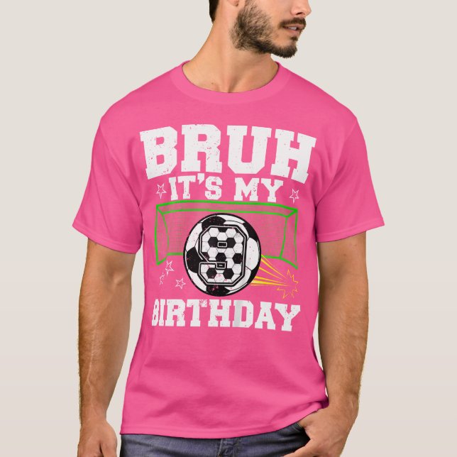 T-shirt It'S My 9Th Birthday Boy Soccer 9 Years Old (Devant)