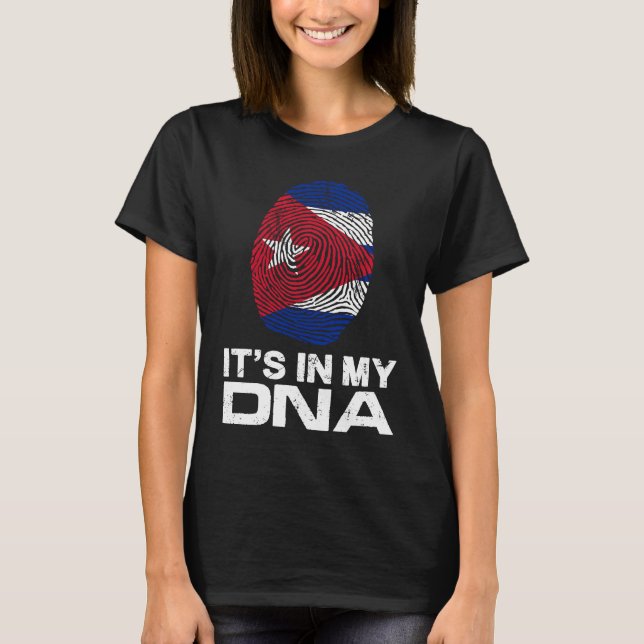 T-shirt IT'S MY DNA IN Flag National Pride Fingerprint Cub (Devant)