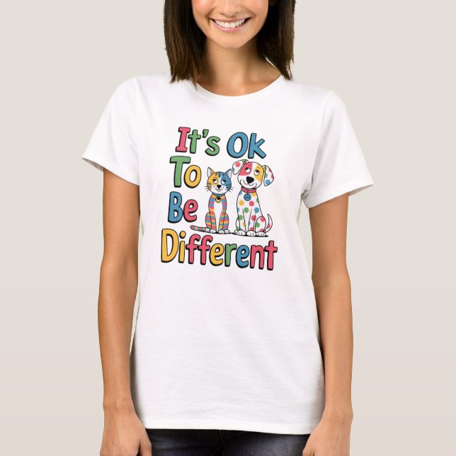 T-shirt It's ok to be different (Devant)